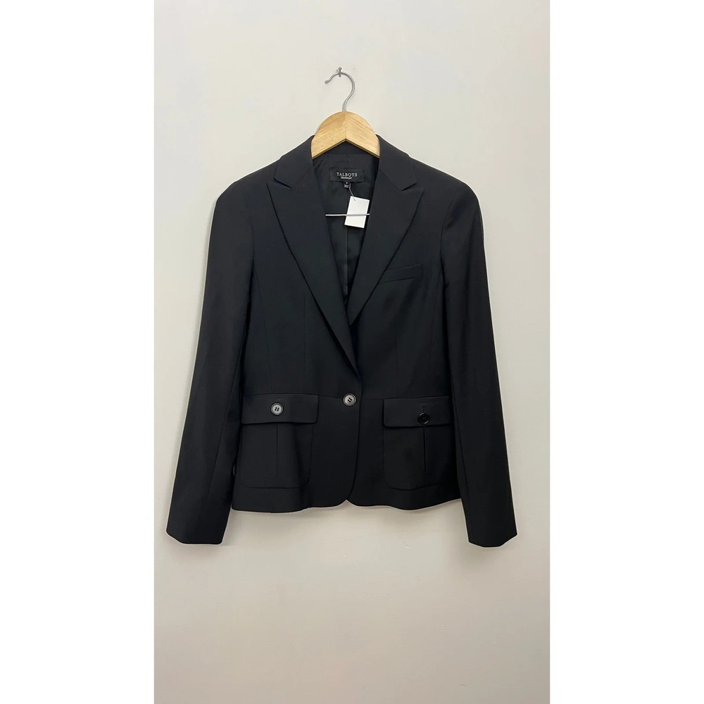 Talbots Black Blazer with Pockets Size 4